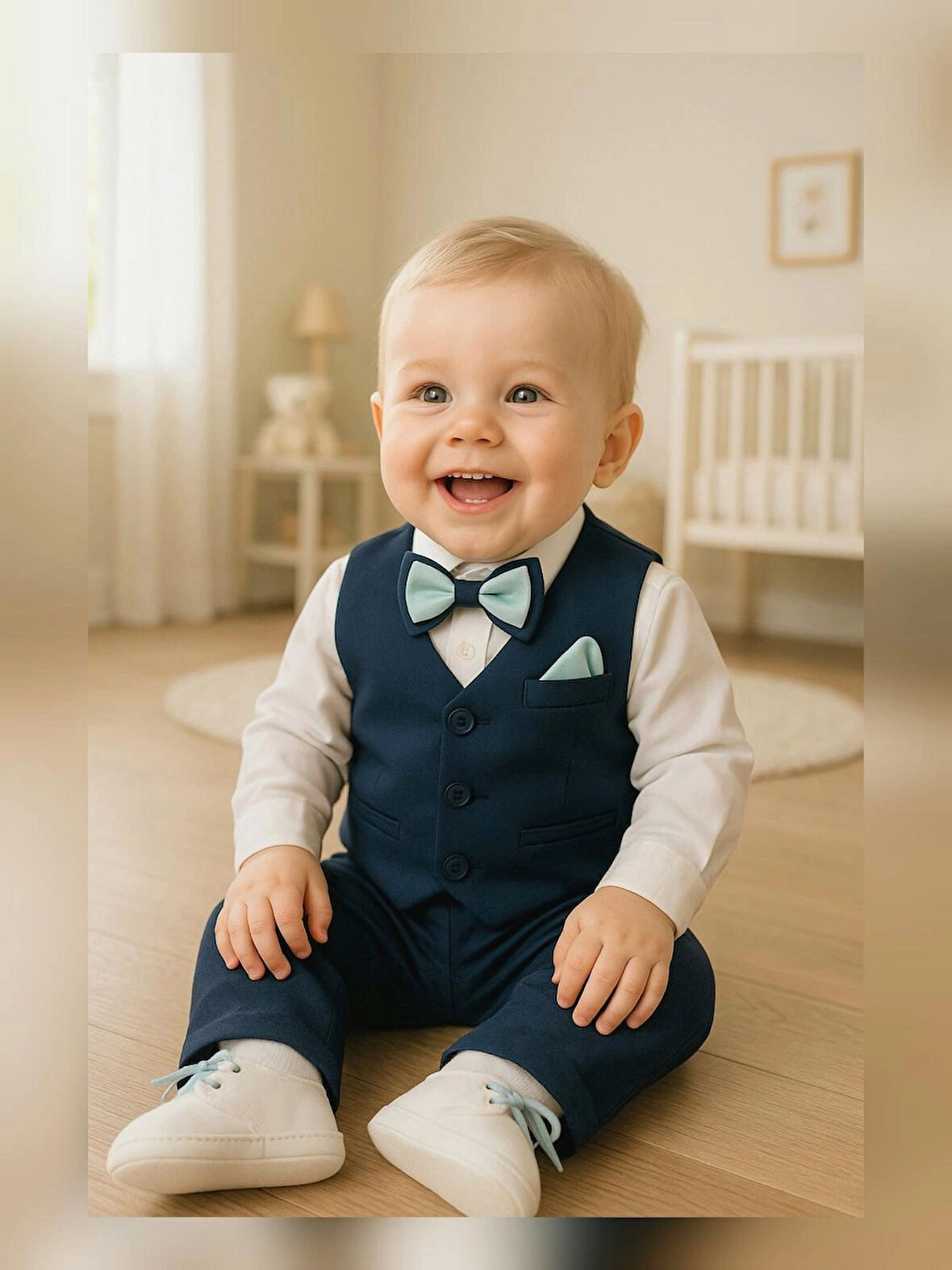 Erkek Bebek Kravat-papyonlu Mevlüt Takımı / Mevlütlük Takım