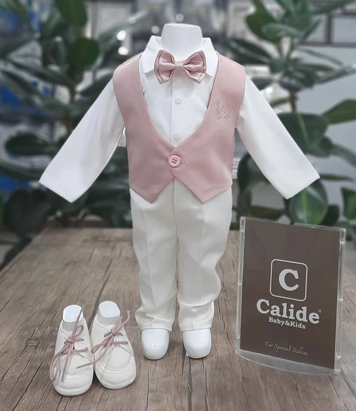 U Yaka Papyonlu Erkek Bebek Mevlüt Takımı / Mevlütlük Takım