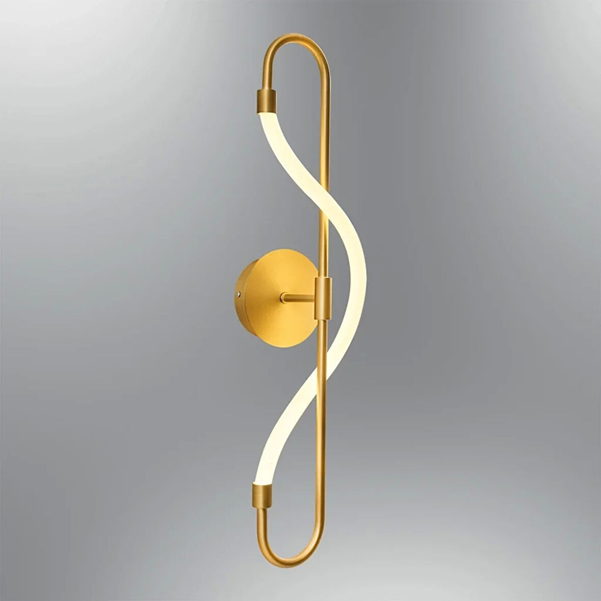 Gold Renkli Yumuşak Boru Ledli Aplik ve İç Mekan Aplik