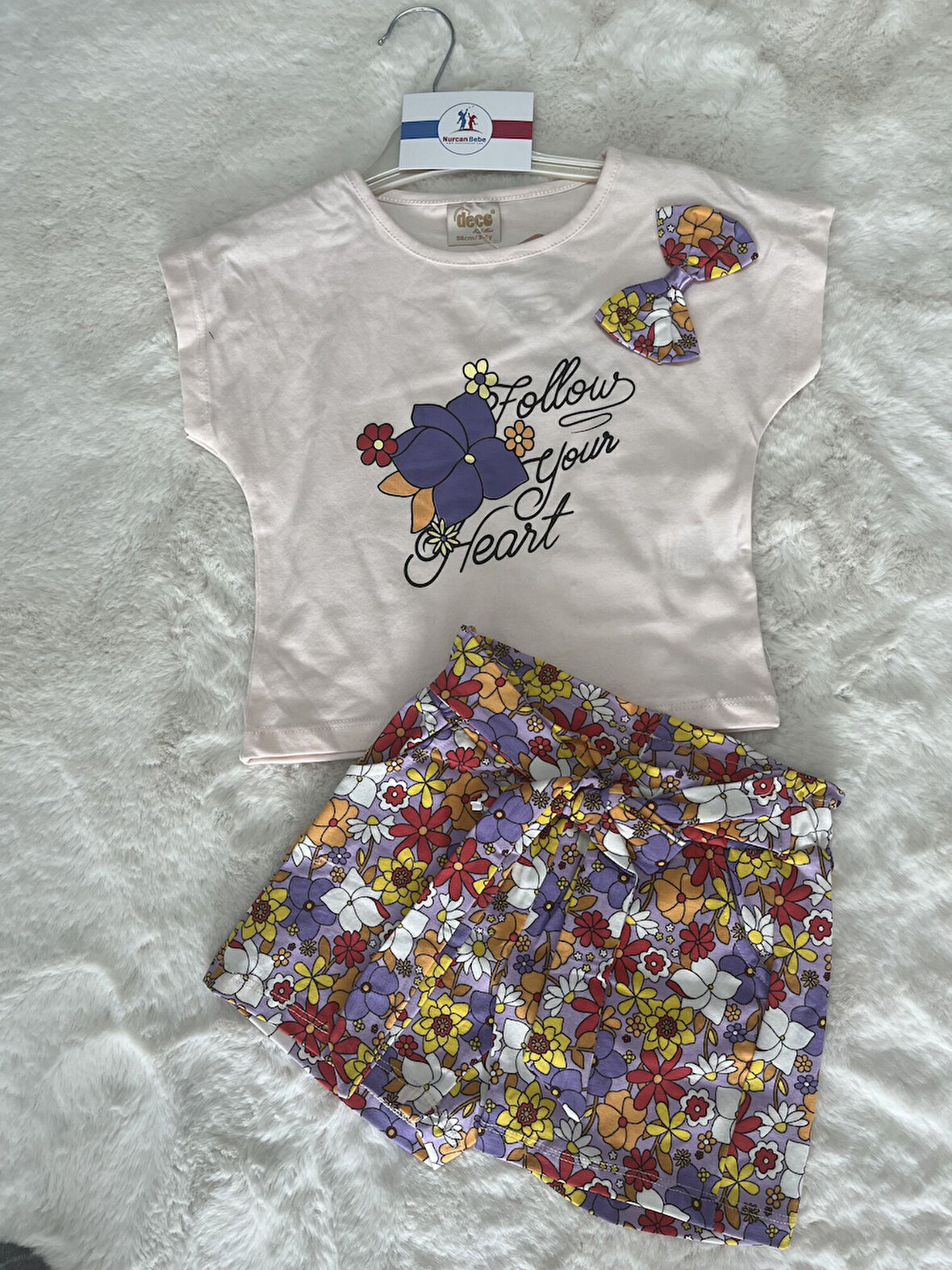 Fiyonklu Şortlu İkili Takım