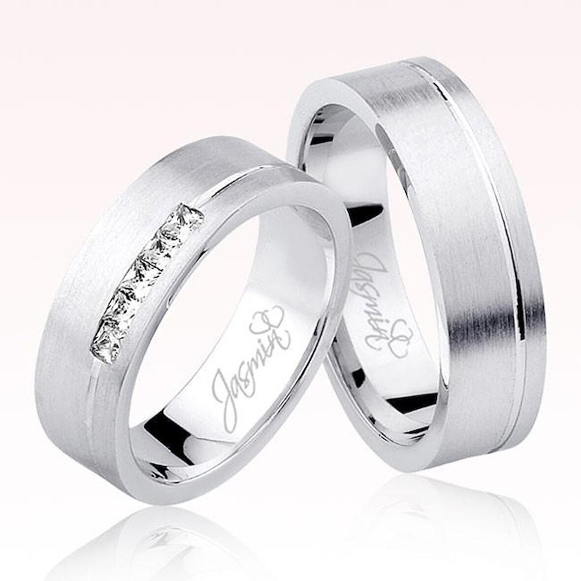 Beyaz Altın Alyans 1602-4