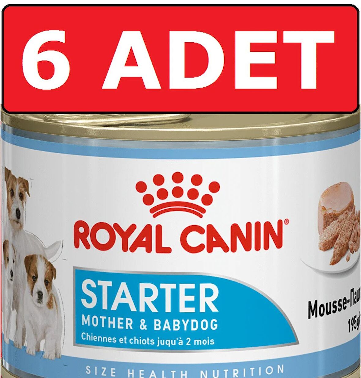 Royal canin starter yavru gebe emziren köpek konservesi 6 adet x 195 gr mother baby dog
