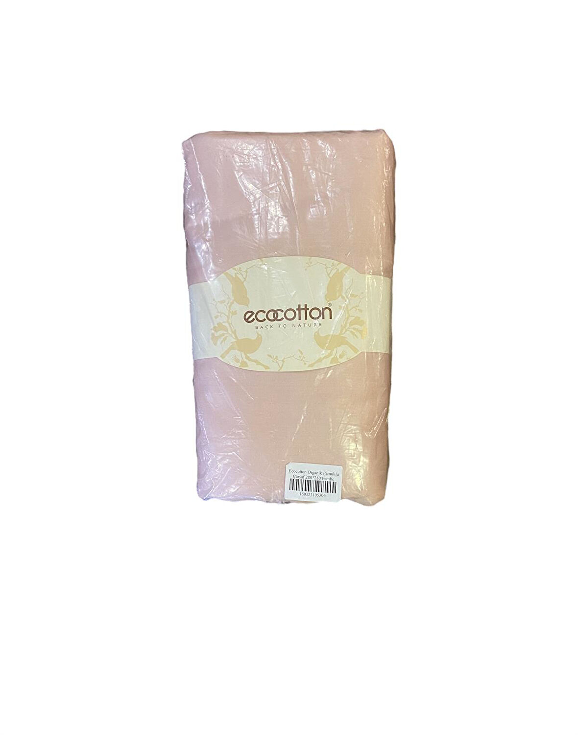 Ecocotton Organik Pamuklu Çarşaf 280*280 Pembe