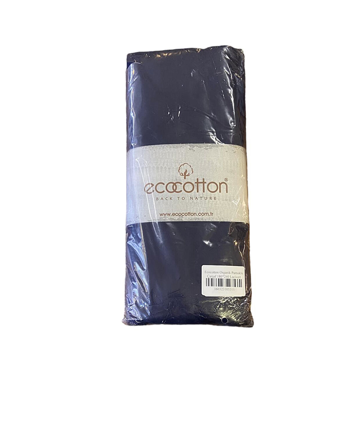 Ecocotton Organik Pamuklu Çarşaf 180*240 Lacivert