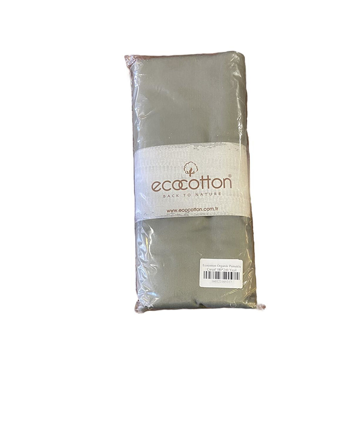 Ecocotton Organik Pamuklu Çarşaf 180*240 Yeşil