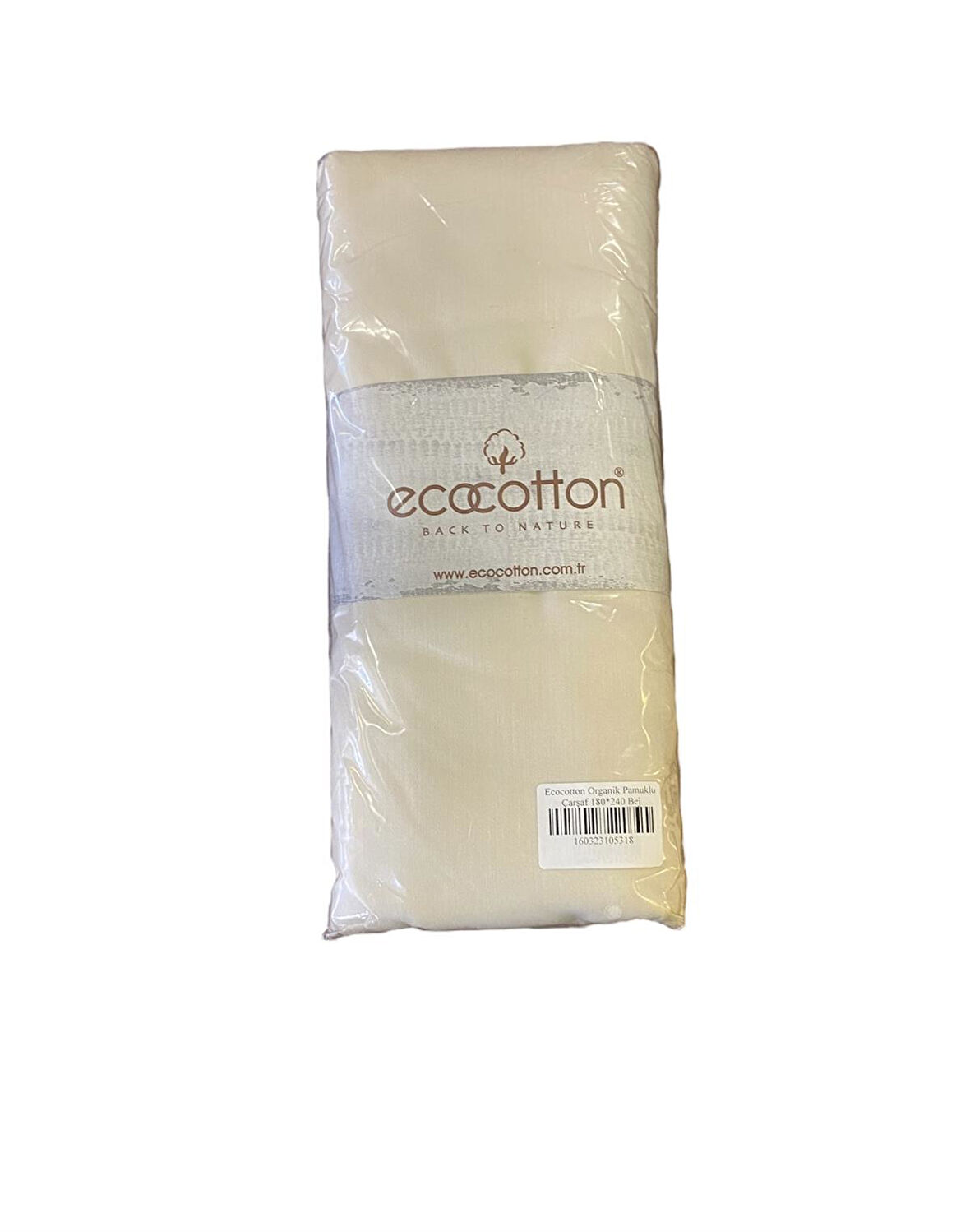 Ecocotton Organik Pamuklu Çarşaf 180*240 Bej