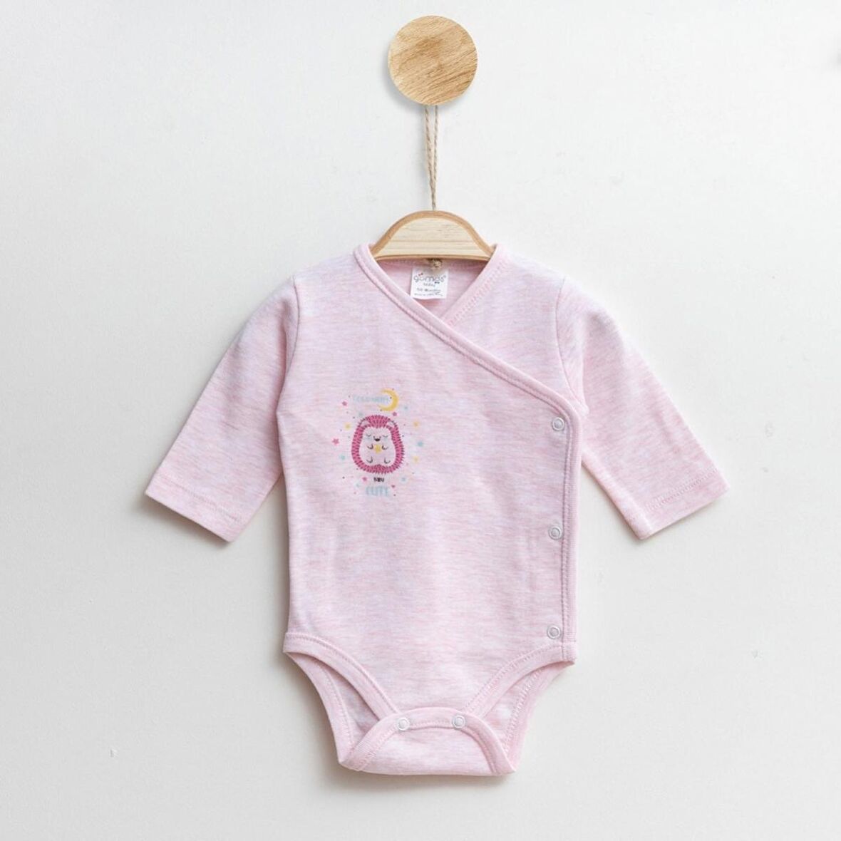 Gümüş Baby Kirpi Uzun Kollu Kız Bebek Body A70R