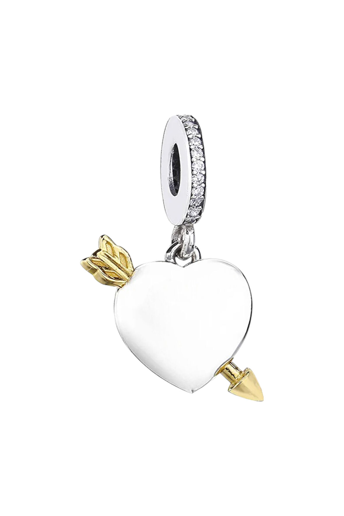 Açılabilir Aşık Kalp ve Ok Charm