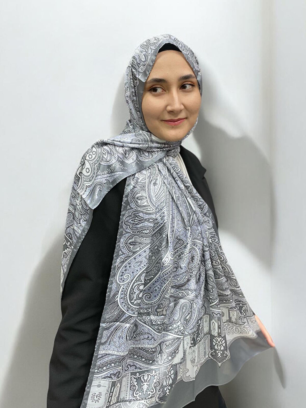 ARMANDA ETHNIC VUAL ŞAL - GRİ - 4456-06