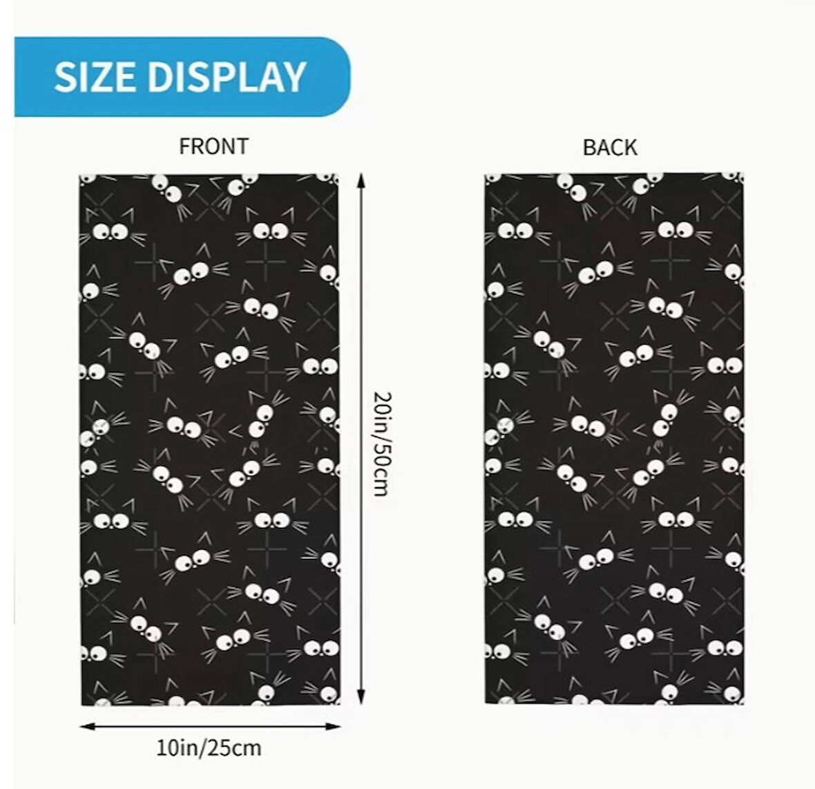 Kedi Desenli Buff / Boyunluk