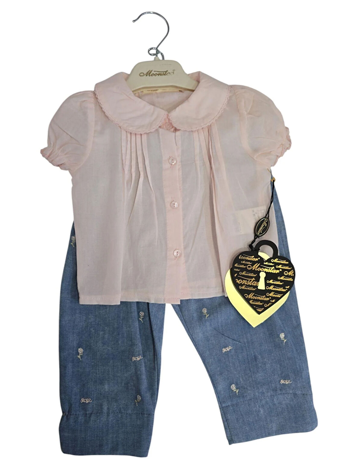 Babydoll 2li Takım Moonstar Pembe