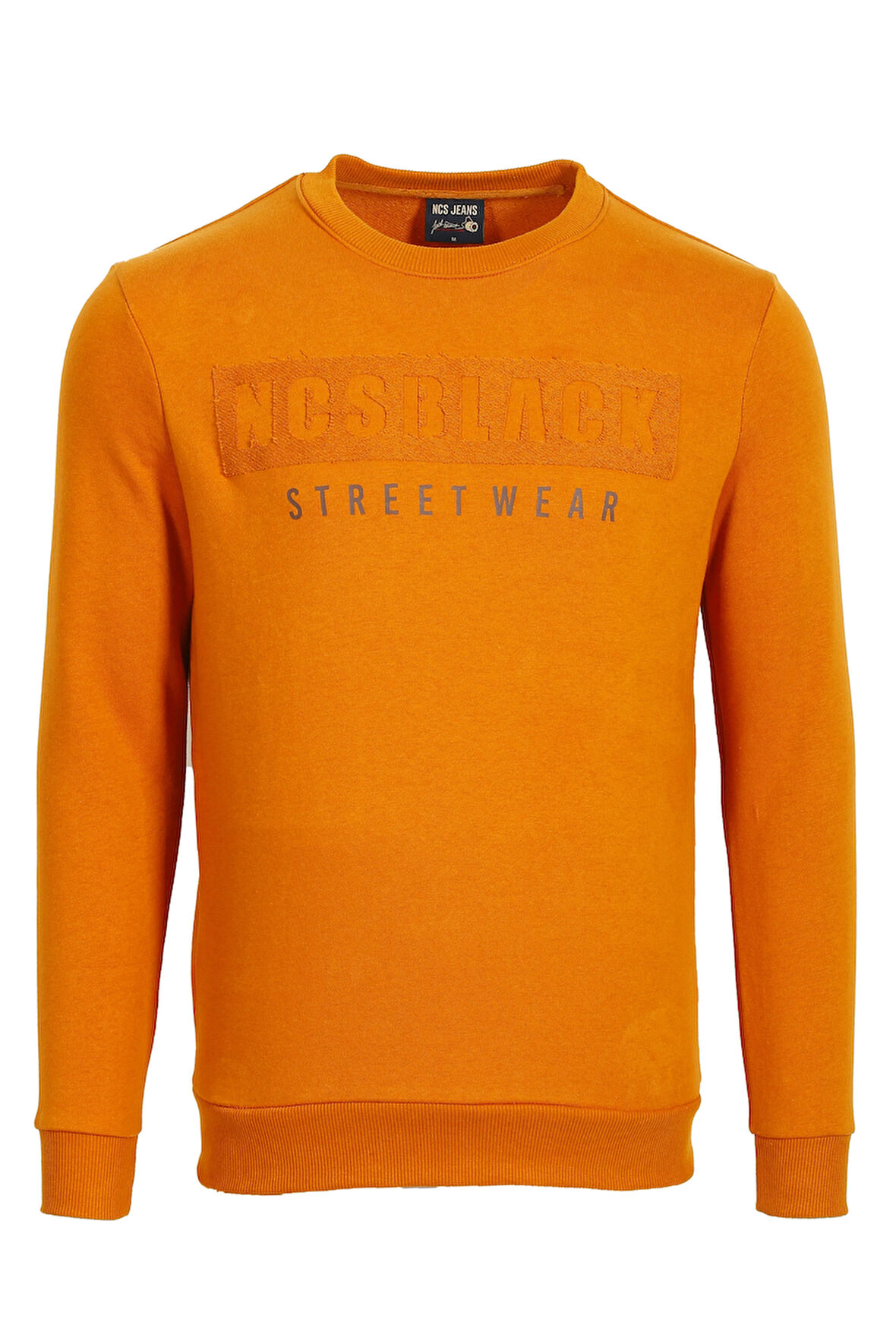 Erkek Hardal Yüksek Dokumalı Slim Fit Bisiklet Yaka Şardonlu SweatShirt NCS JEANS 1604