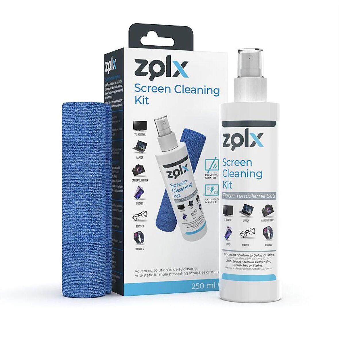 ZOLX  ZLX1-250ML EKRAN TEMİZLEME SETİ 4LÜ PAKET