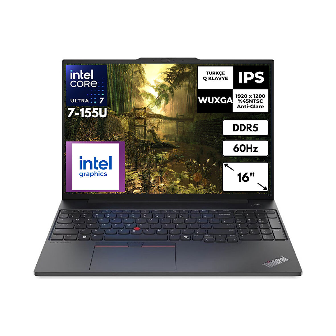 Lenovo Thinkpad E16 G2 Ultra 7-155U 32 GB 1 TBSSD Intel Graphics 16" WUXGA Windows 11 Home Notebook 21MBS0Q9ZXAT43