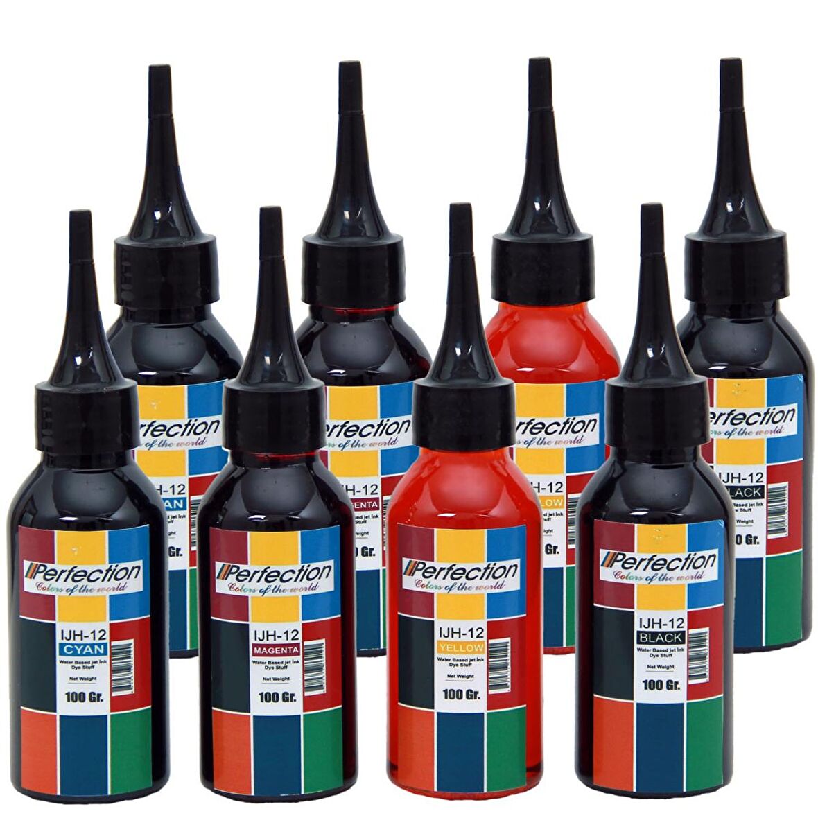 Perfection Brother T510, T700, T710 Yazıcı Uyumlu Tank Mürekkebi 8 x 100 ML