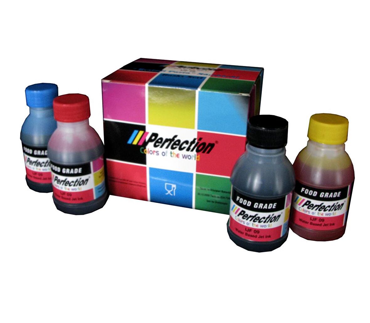 Perfection Hp Yazıcılar İçin Yenilebilir Gıda Mürekkebi 4 x 100 ML