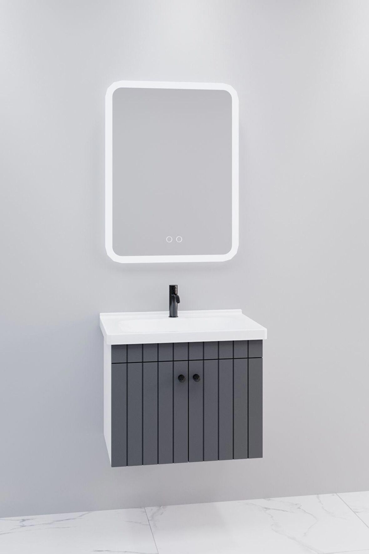 Avien 65 Cm Banyo Dolabı Cmr Led Aynalı - Boy Dolap Hariç