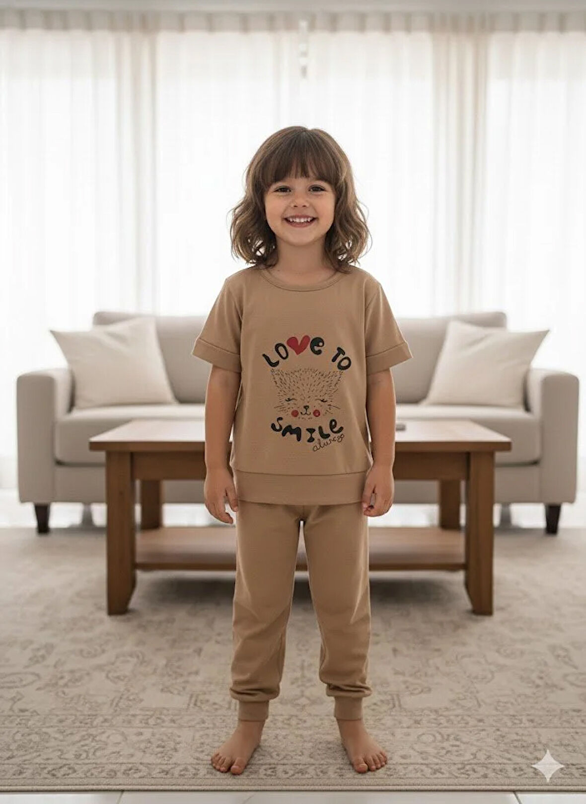 ÇOCUK BEJ PİJAMA TAKIMI