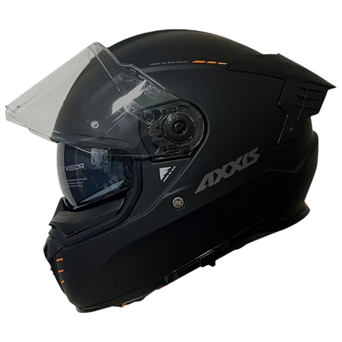 Axxis Kapalı Kask Hawk A1 Mat Siyah