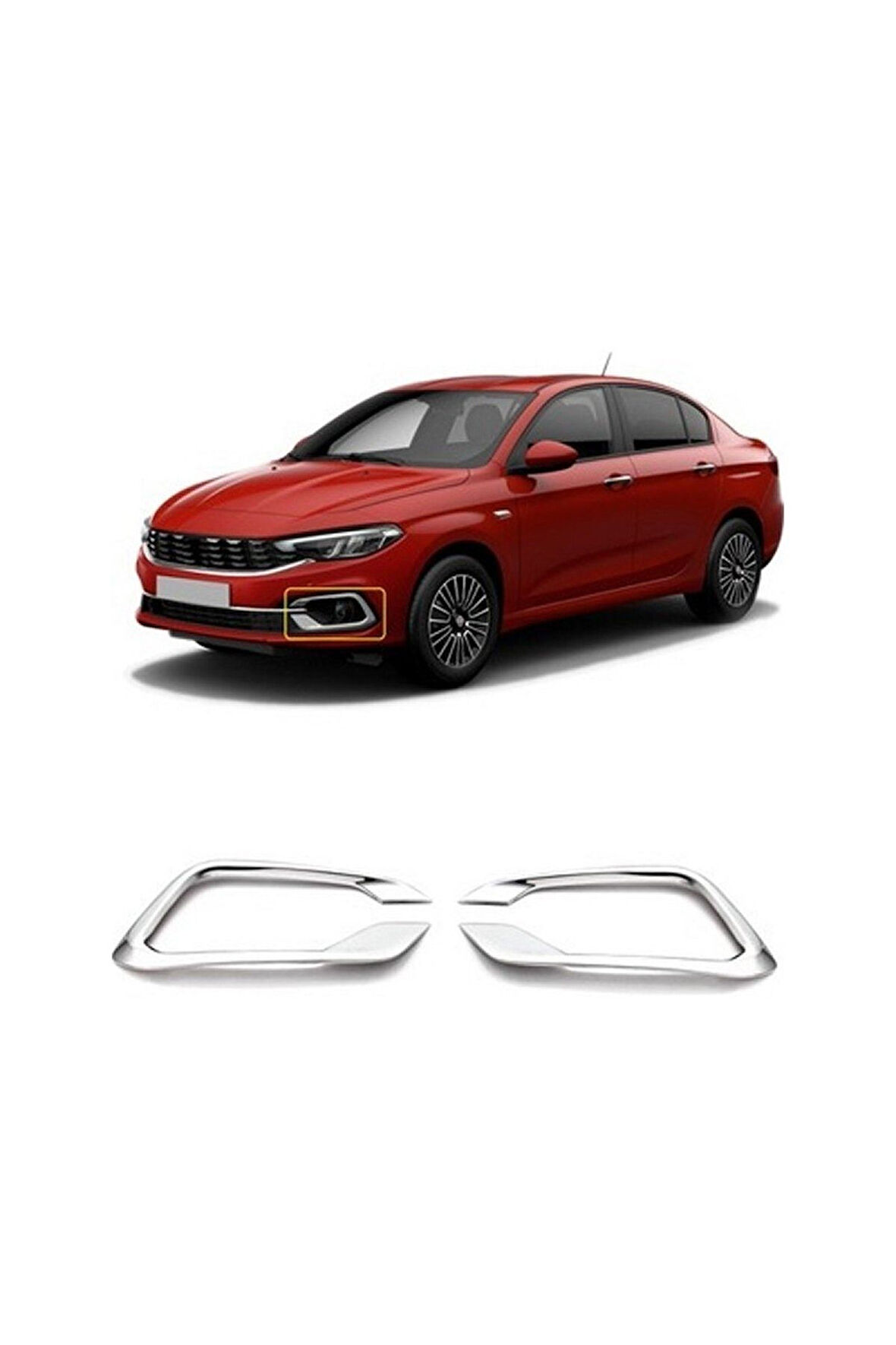 Fiat Egea Sedan Uyumlu Krom Sis Çerçevesi 2 Prç. 2020 Üzeri