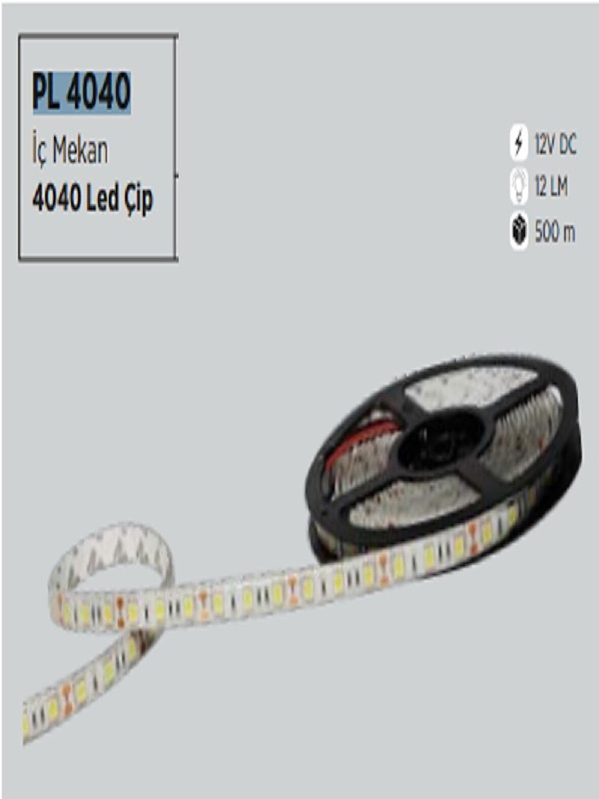 4040 ŞERİT LED İÇ MEKAN 3 ÇİPLİ BEYAZ 6500K