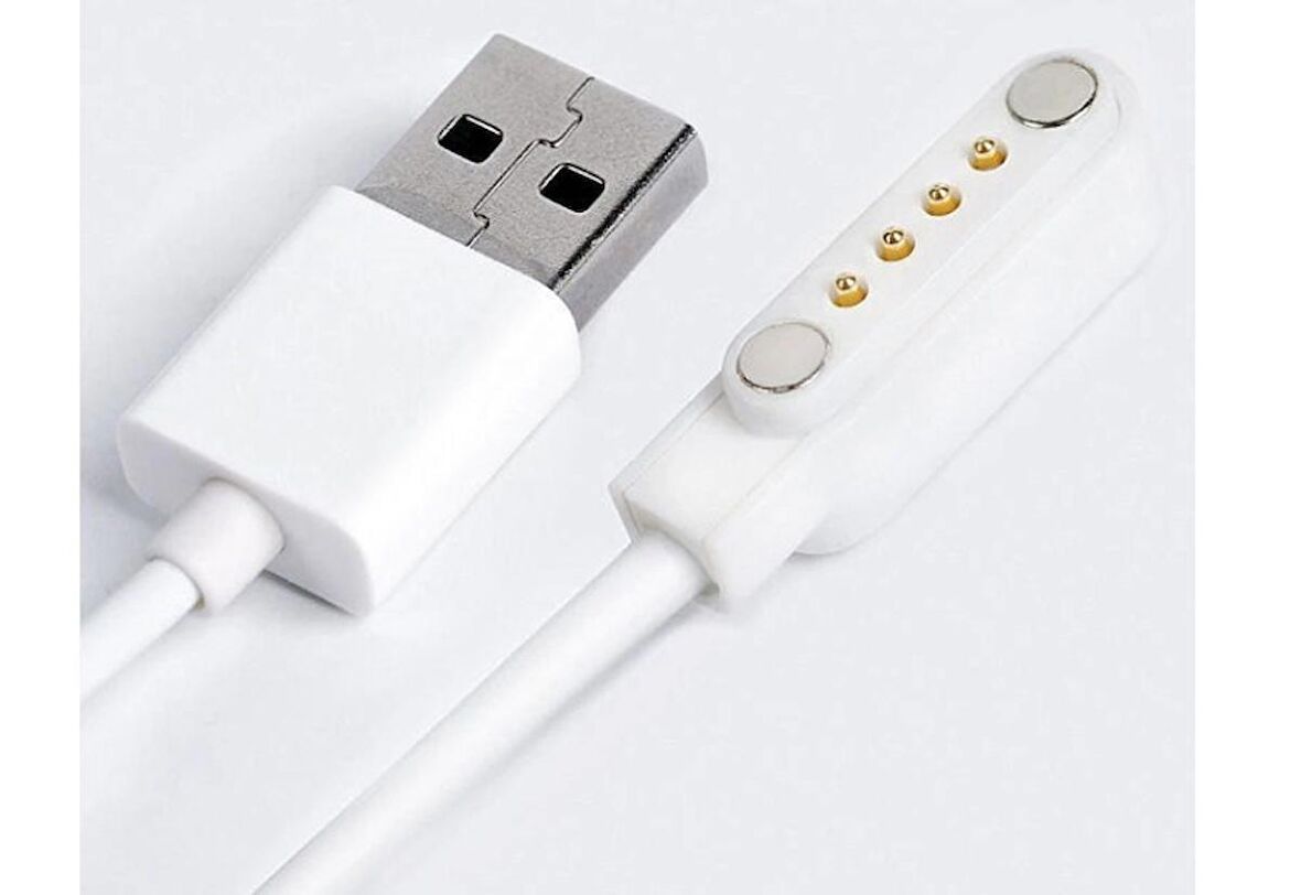 Çocuk Akıllı Saat Şarj Kablosu Manyetik 4 pin USB 2.0