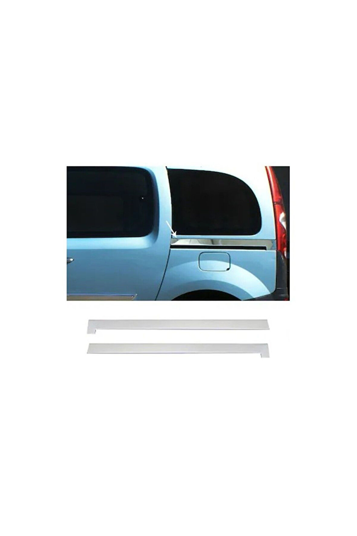 RENAULT KANGOO 2008 VE ÜZERİ MODELLER KROM KAPI RAYI SÜRGÜ ÇITASI 2 PARÇA PASLANMAZ ÇELİK