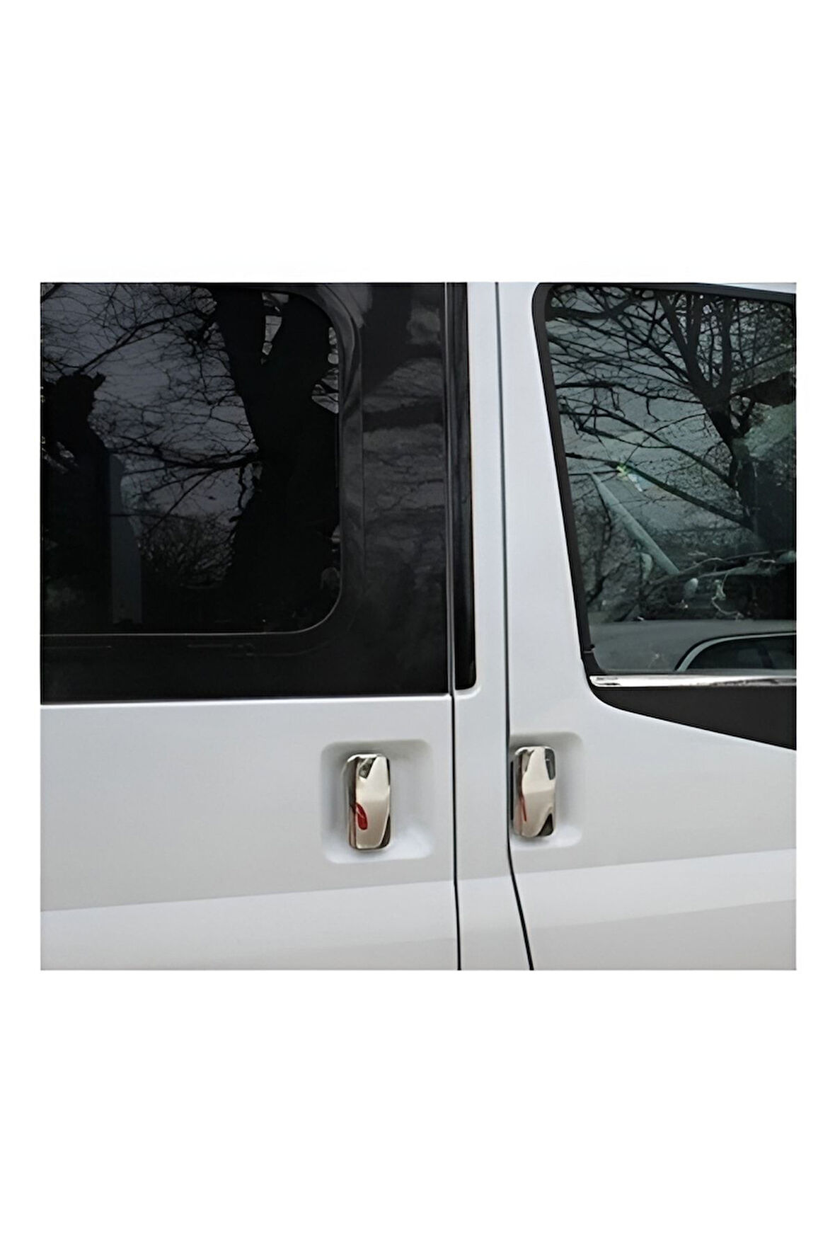 Ford Transit Uyumlu 2003-2013 Krom Kapı Kolu 2 Kapı Paslanmaz Çelik