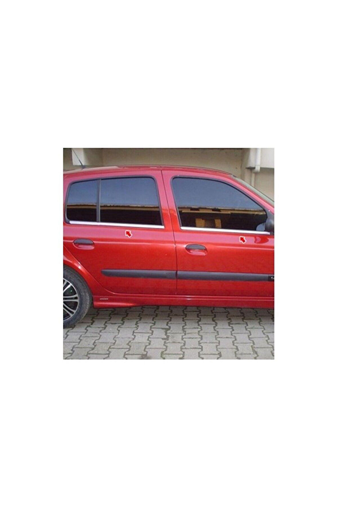 RENAULT CLİO 2 HB 1999-2005 MODELLER ARASI KROM CAM ÇITASI 4 PARÇA PASLANMAZ ÇELİK