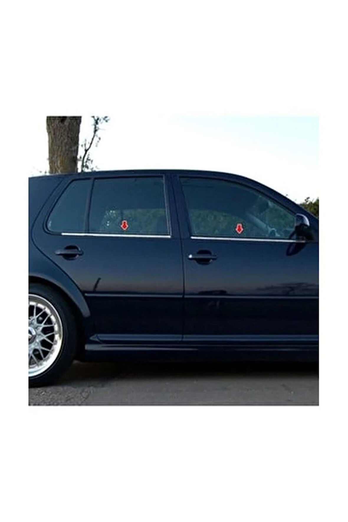 VW GOLF 4 1998-2003 MODELLER ARASI KROM CAM ÇITASI 4 PARÇA PASLANMAZ ÇELİK