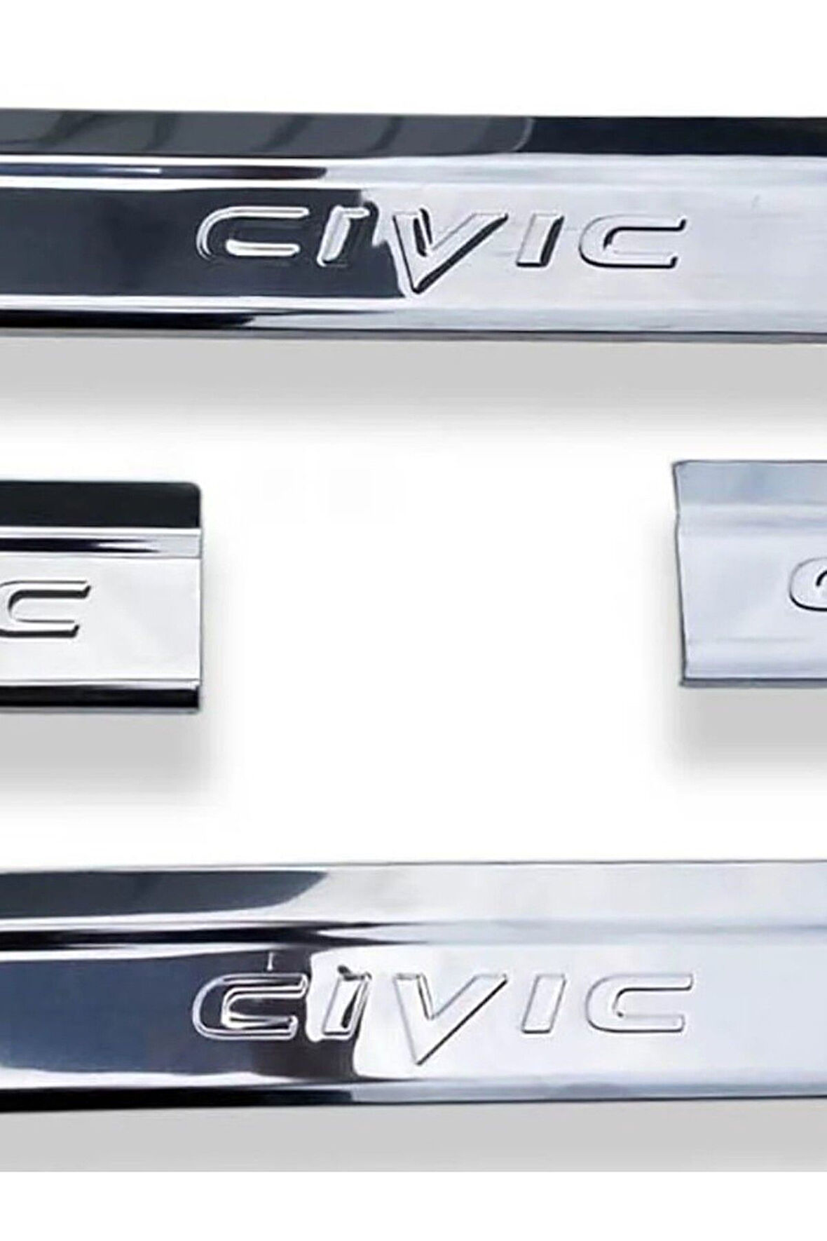 HONDA CIVIC 2016 VE ÜZERİ MODELLER ARASI KROM KAPI EŞİĞİ 4 PARÇA PASLANMAZ ÇELİK