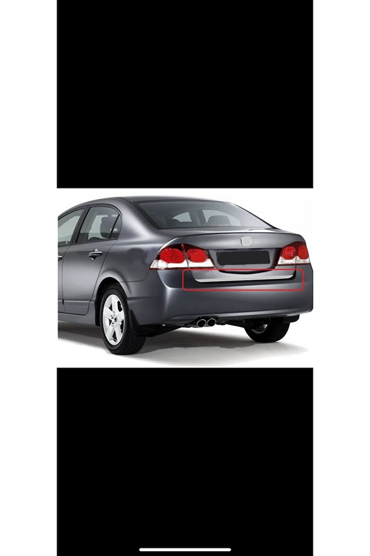 HONDA CİVİC FD6 KASA 2006-2011 MODELLER ARASI KROM BAGAJ ALT ÇITASI PASLANMAZ ÇELİK