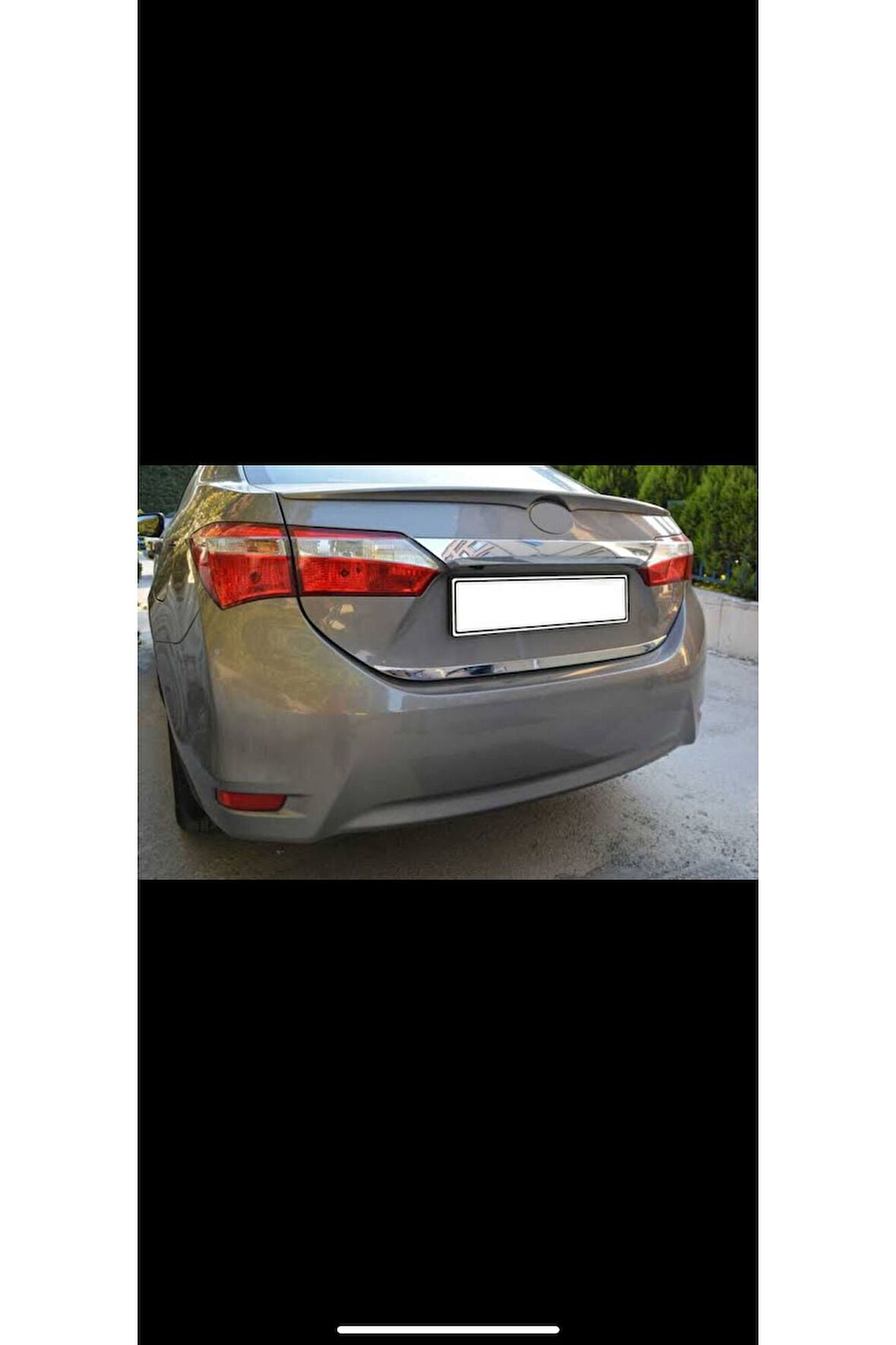 TOYOTA COROLLA 2013-2018 MODELLER ARASI KROM BAGAJ ALT ÇITASI PASLANMAZ ÇELİK