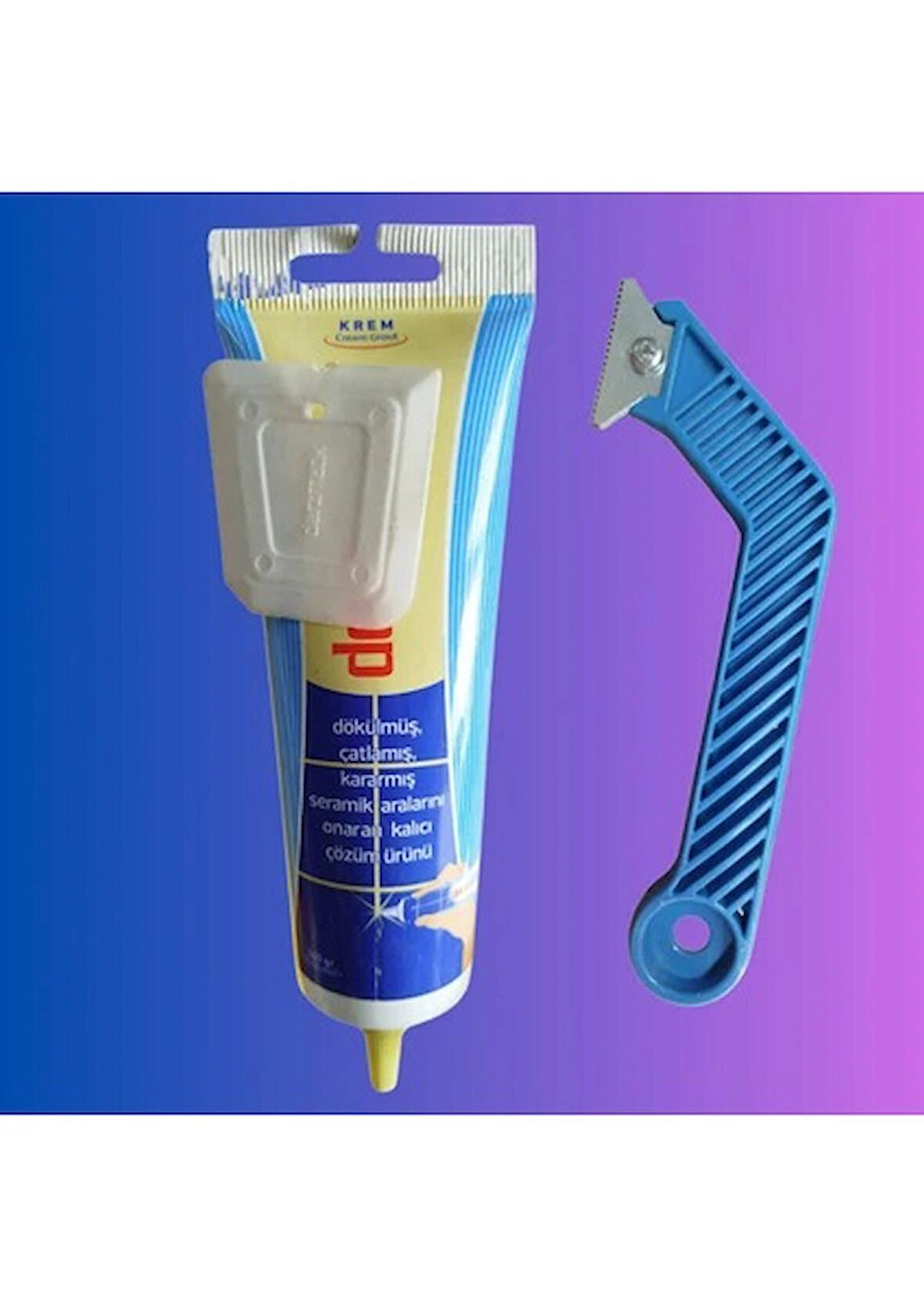 2'Li Set Fayans Arası Krem Hazır Derz Boyama Dolgusu + Derz Kazıyıcı Temizleyici