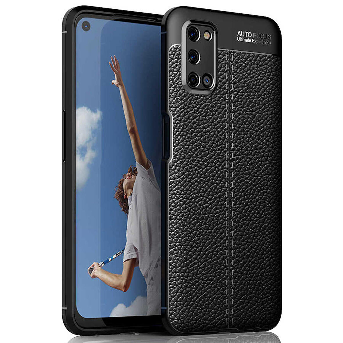 Gpack Oppo A72 Kılıf Niss Silikon Deri Görünümlü