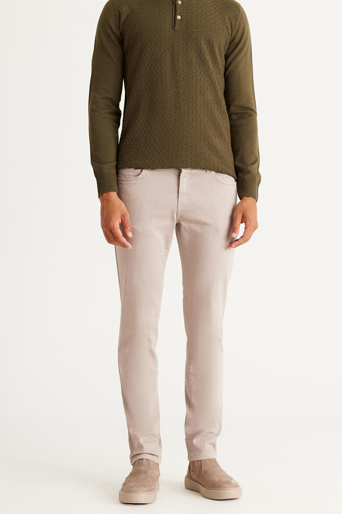 Erkek Taş 360 Derece Her Yöne Esneyen Rahat Slim Fit Dar Kesim Pantolon