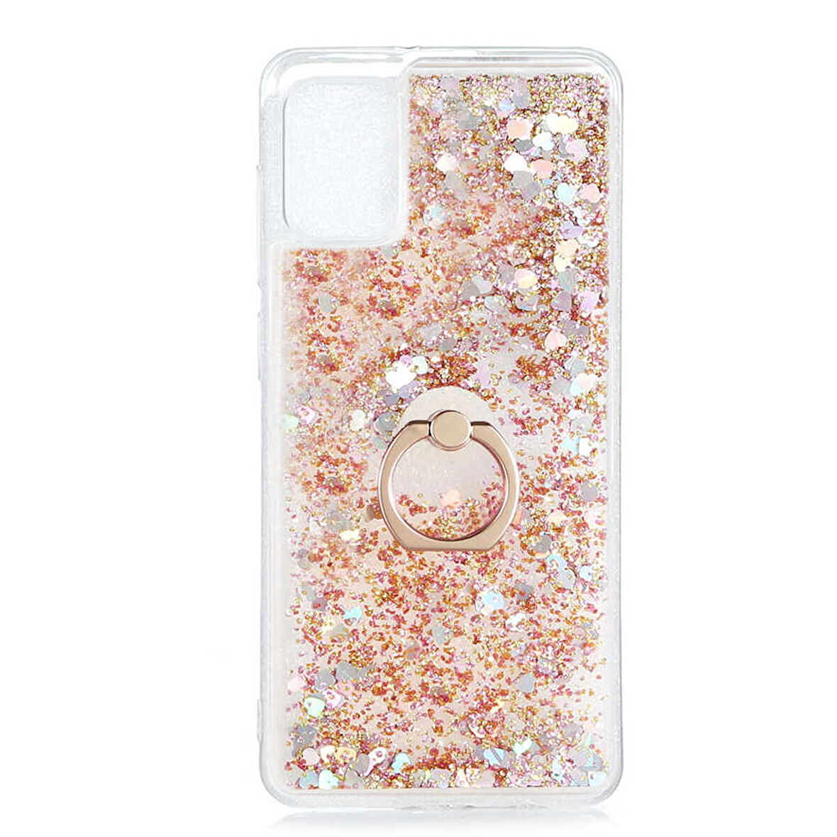 Gpack Samsung Galaxy A31 Kılıf Milce Sulu Yüzüklü Silikon Arka Kapak