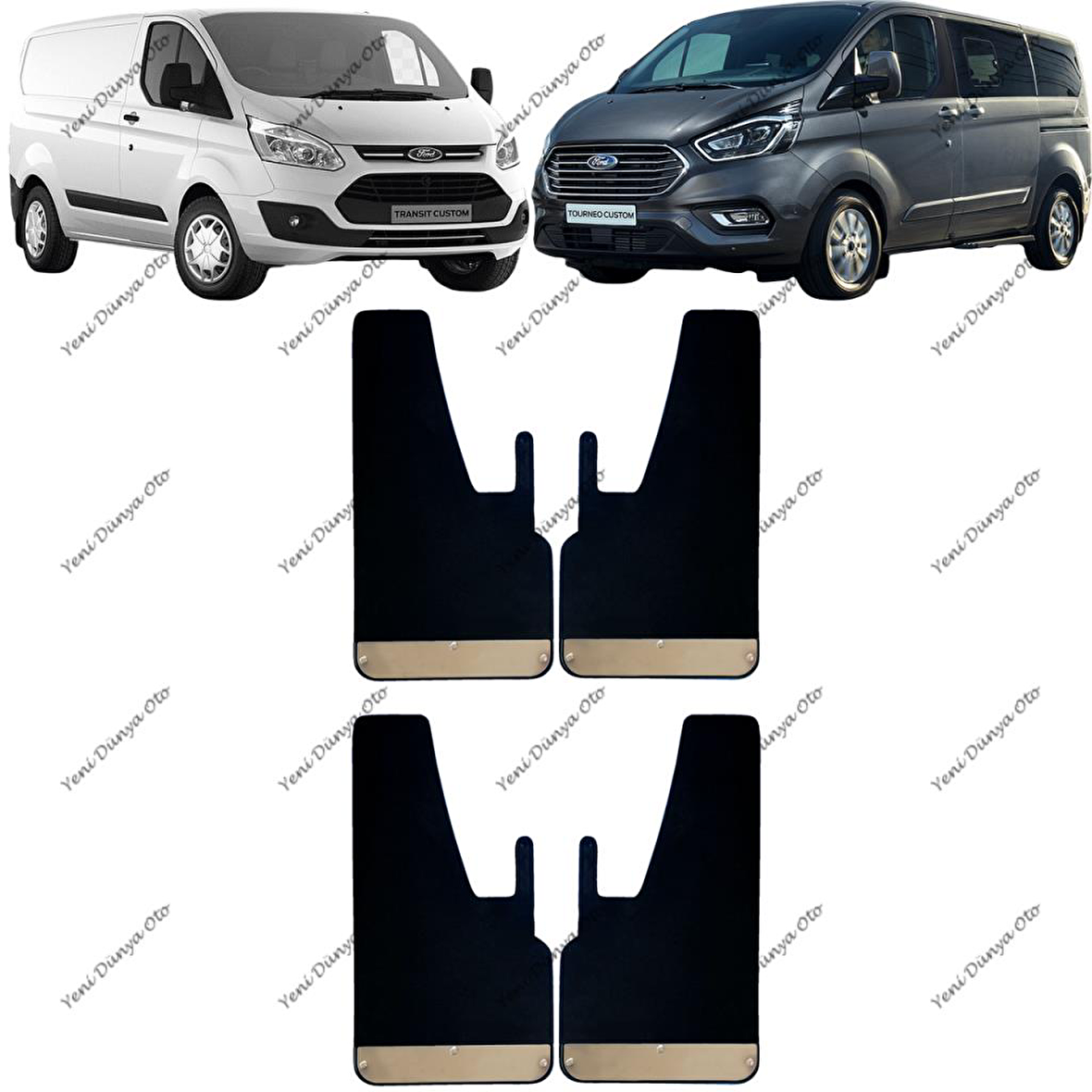 Ford Transit Tourneo Custom 4lü Krom Paçalık, Çamurluk, Tozluk FRD0SX028
