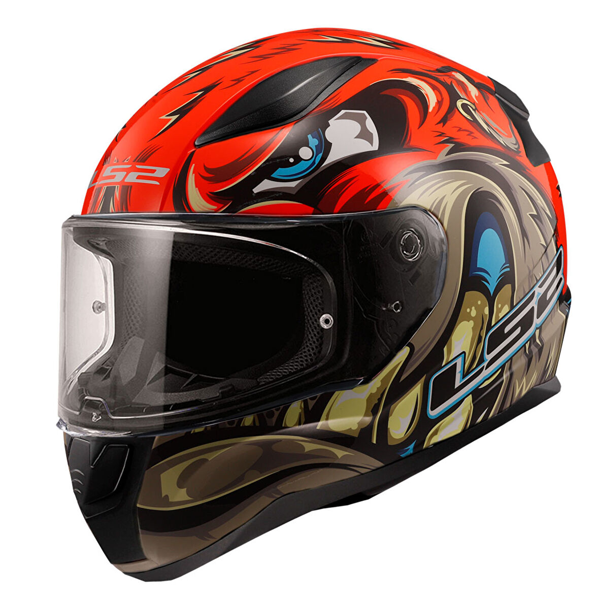 Ls2 Rapıd 2 Spox Kırmızı-Gri Kask 3Xl