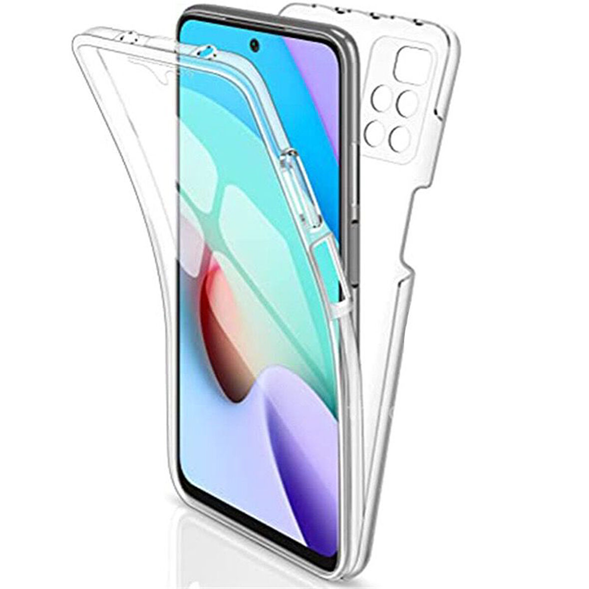 Gpack Xiaomi Redmi 10 Kılıf Ön Arka Şeffaf Silikon Korum