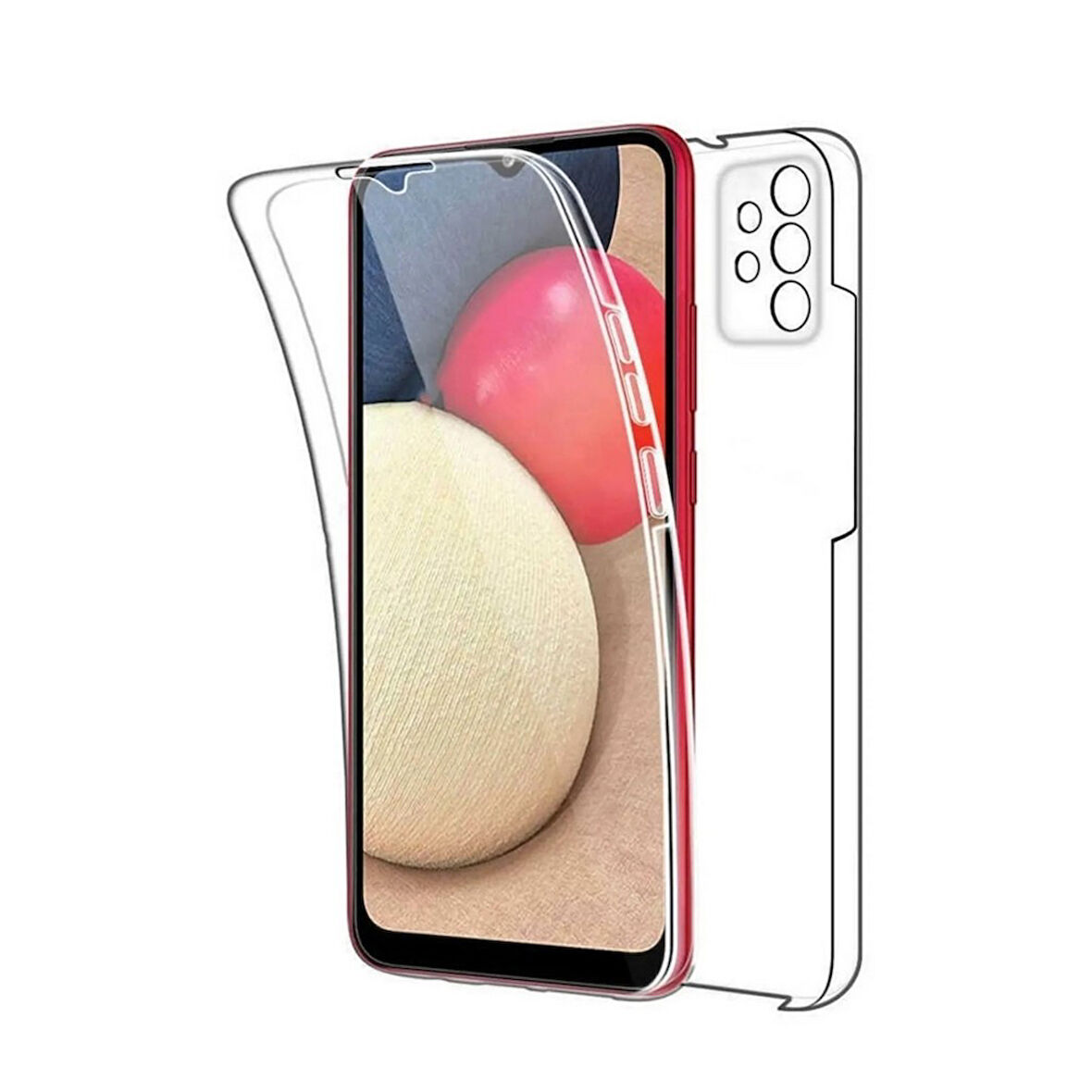 Gpack Samsung Galaxy A73 Kılıf Ön Arka Şeffaf Silikon Koruma