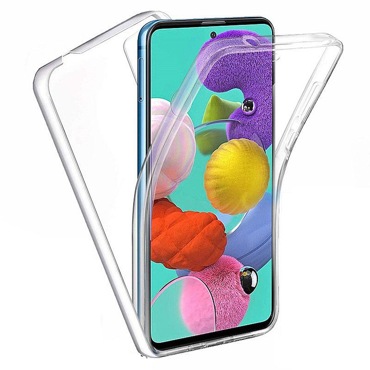 Gpack Oppo A54 4G Kılıf Ön Arka Şeffaf Silikon Koruma