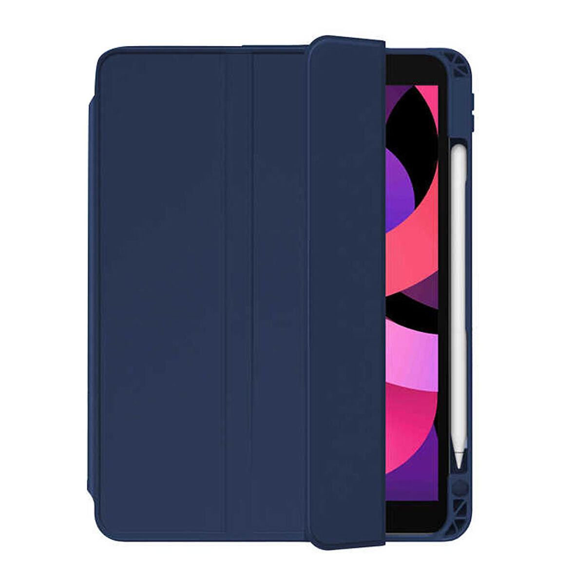 Gpack Apple iPad Air 10.9 2020 4.Nesil Kılıf Kalem Bölmeli Arkası Şeffaf Standlı nt2