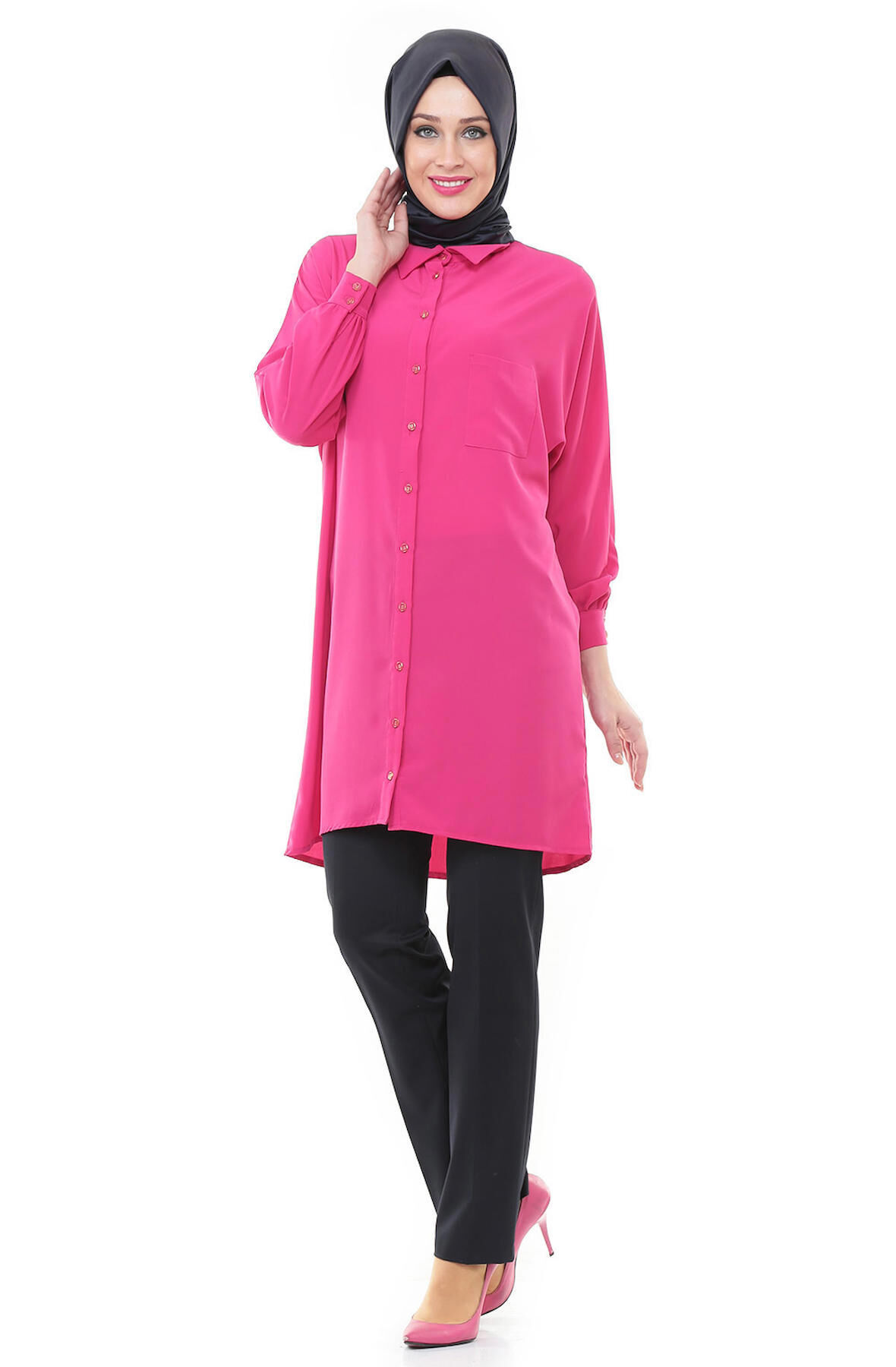 SORALLİNE KADIN BOYU PAÇA PANTOLON MEVSİMLİK KUMAŞ  1641 LACİVERT