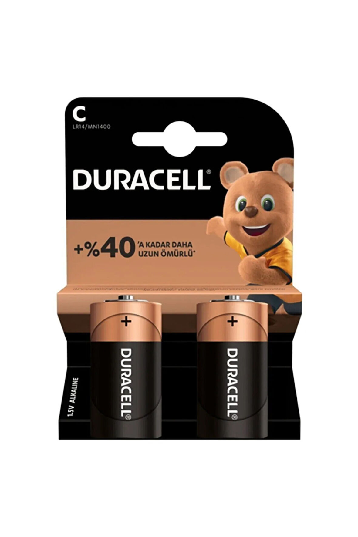 C Size Alkalin Orta Boy Pil 2'li