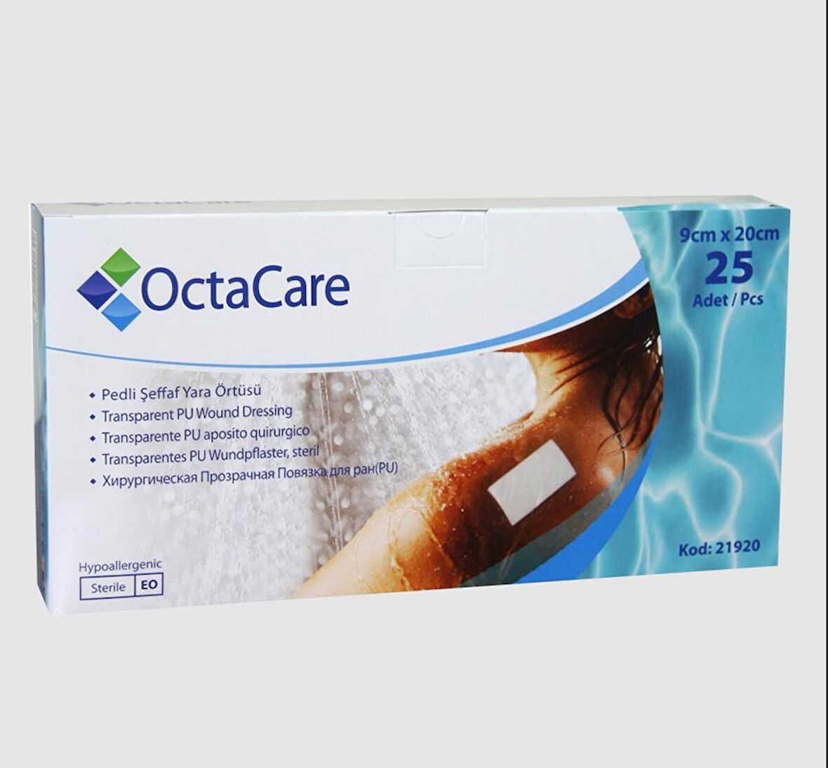 Octacare Şeffaf Film Örtü-Pedli 9cmx20cm 25 adet