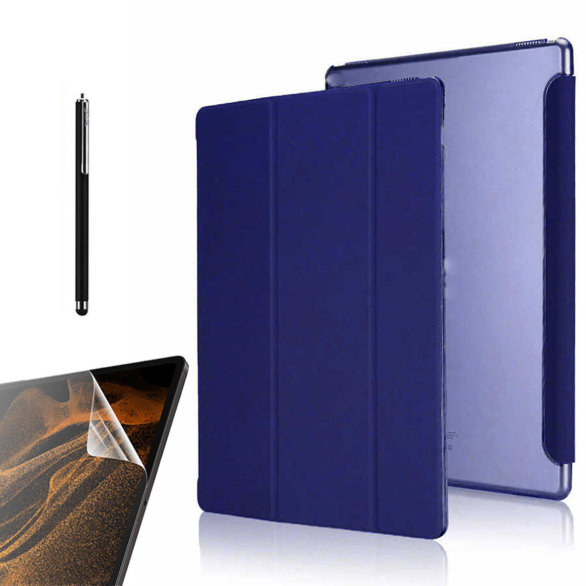 Gpack Apple iPad 6 Air 2 Kılıf Smart Cover Kapaklı Standlı Uyku Modlu sm1  Nano  Kalem