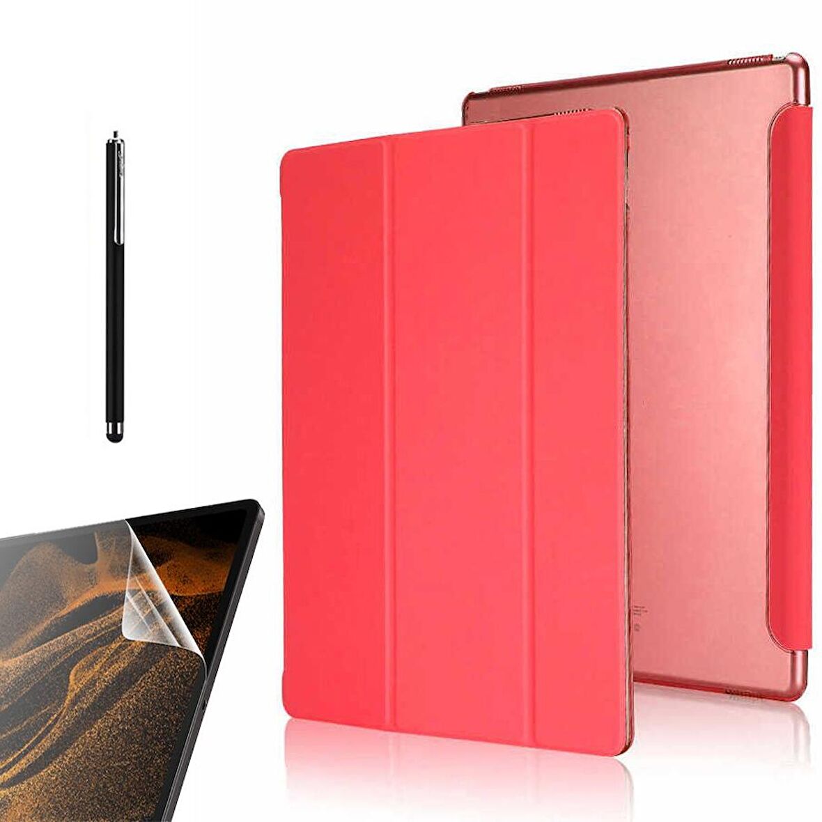 Gpack Apple iPad 6 Air 2 Kılıf Smart Cover Kapaklı Standlı Uyku Modlu sm1  Nano  Kalem