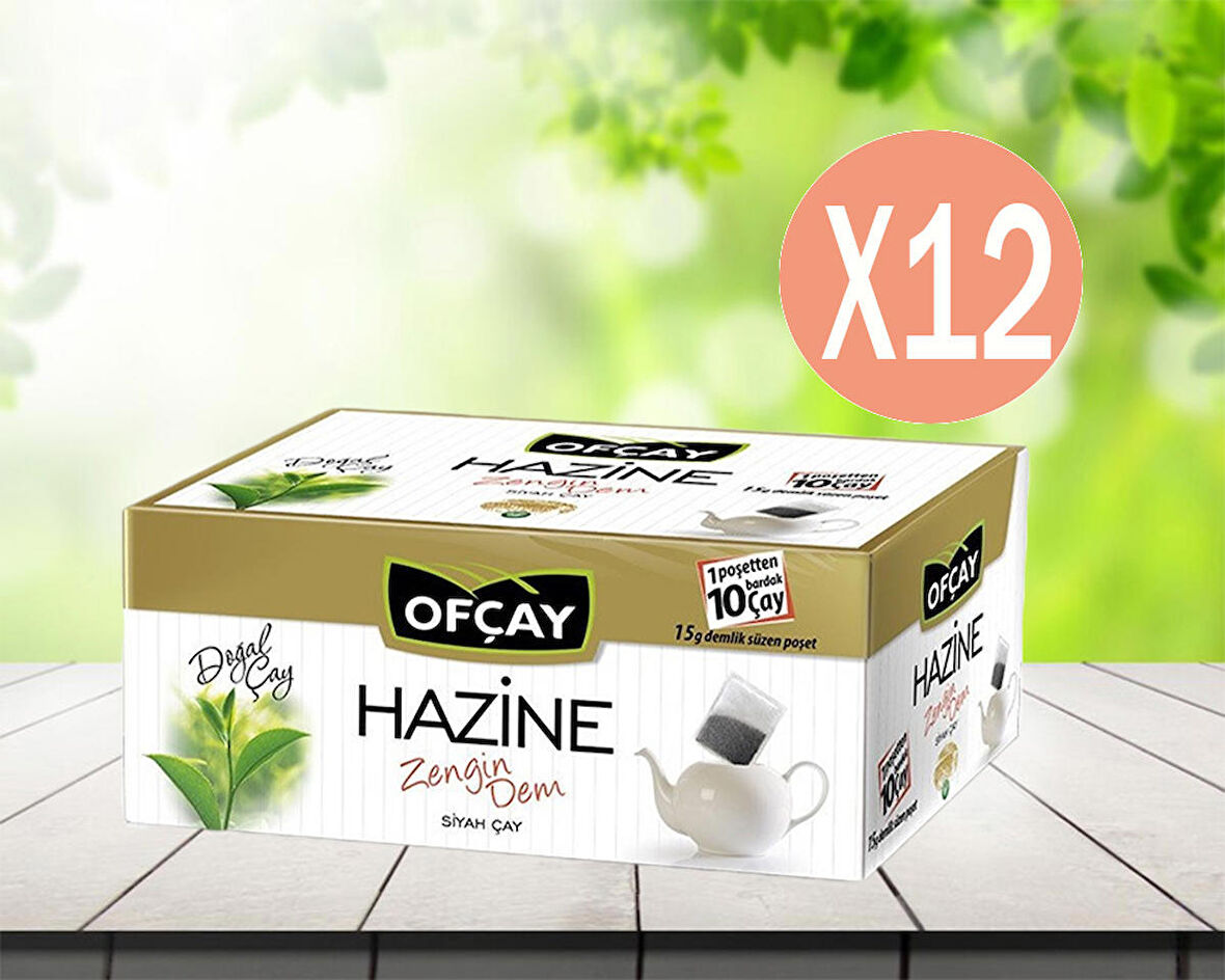 Ofçay Hazine Zengindem Demlik Poşet Çay  30x15 g  12 adet
