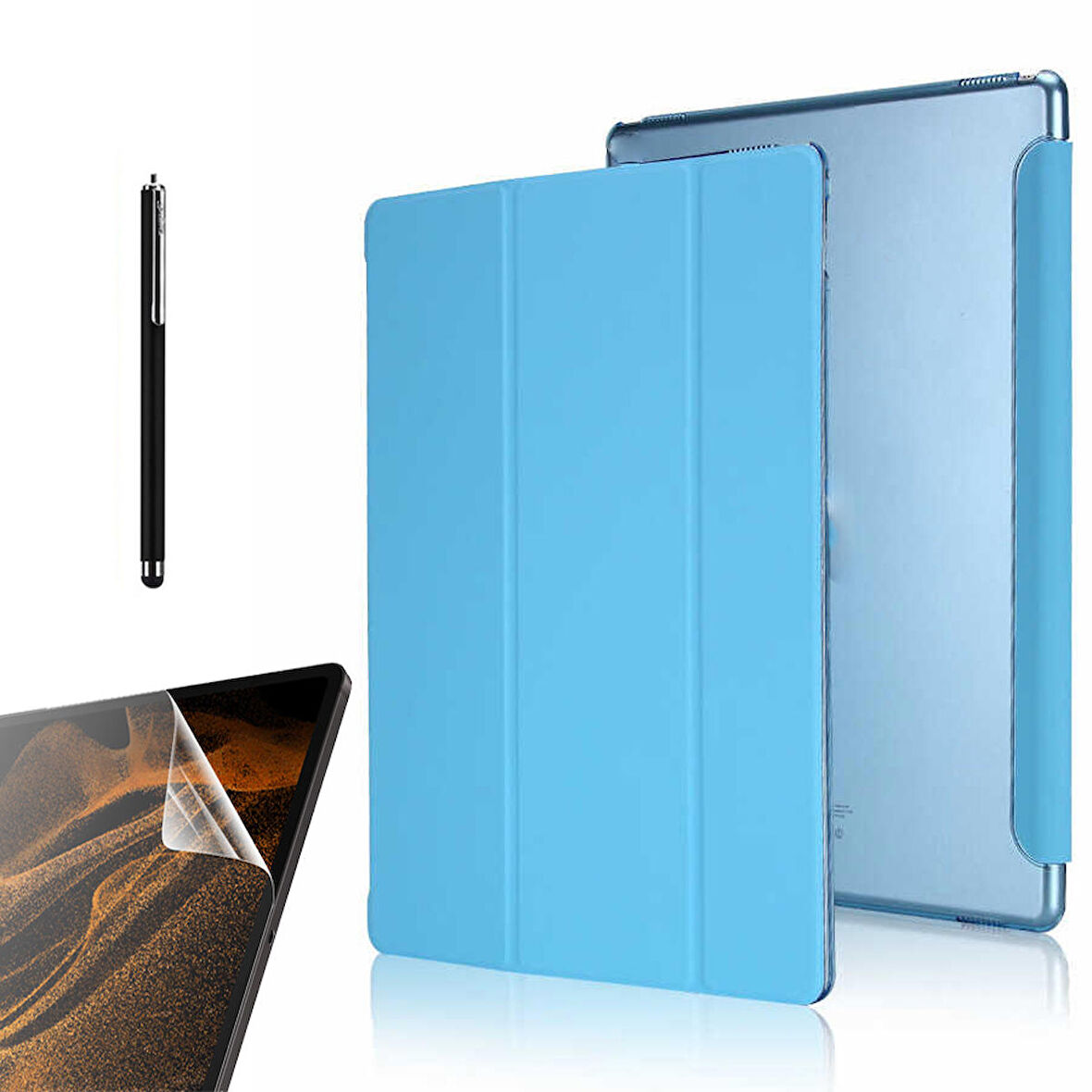 Gpack Samsung Galaxy Tab S2 8.0 T715 Kılıf Smart Cover Kapaklı Standlı Uyku Modlu sm1  Nano  Kalem